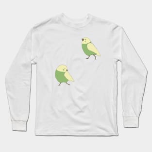 Two Birbs Pattern Long Sleeve T-Shirt